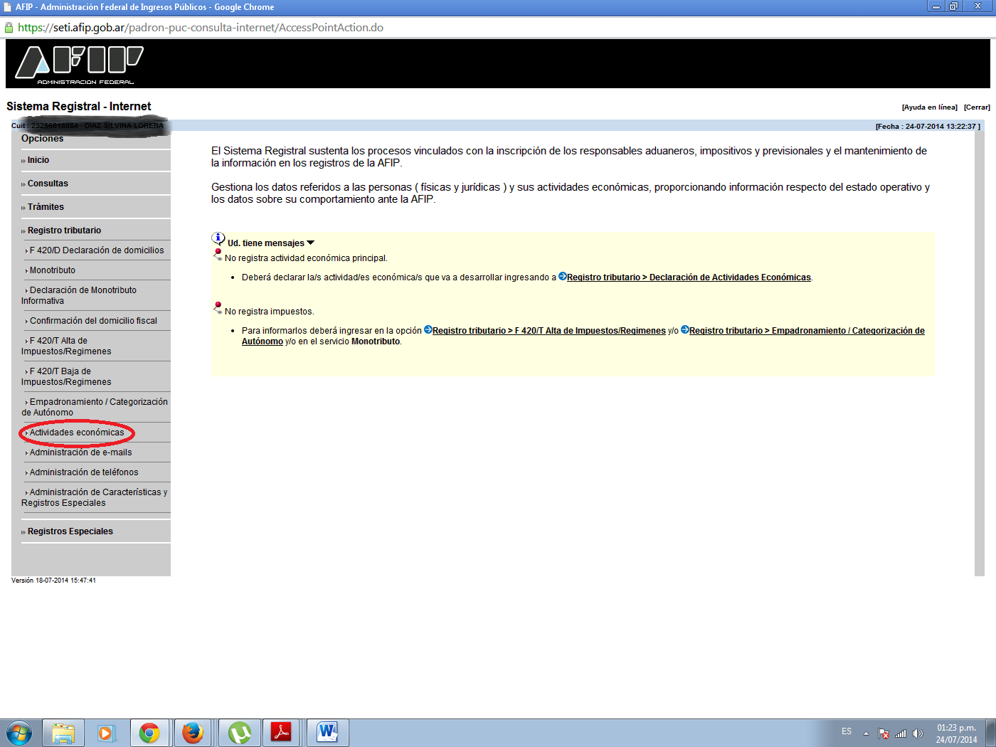 Codigos Afip Asesoramiento Integral Contable y Seguridad e Higiene: Actividad ...