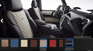 Màu nội thất Mercedes G500 2018 Nội thất Mercedes G500 2018 màu Đen / Vàng Porcelain ZF3