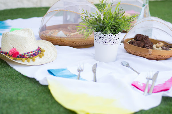 Mantel y servilletas Tie-Dye diy