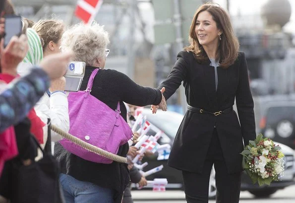 Crown Princess Mary of Denmark wore ZARA crepe frock coat