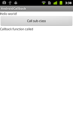 Implement callback method