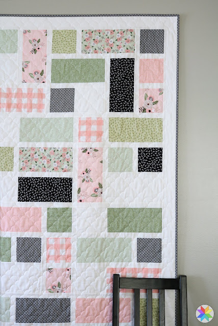 Grandstand quilt pattern by Andy of A Bright Corner from the book Fresh Fat Quarter Quilts - fabrics are Modern Farmhouse from Riley Blake Designs
