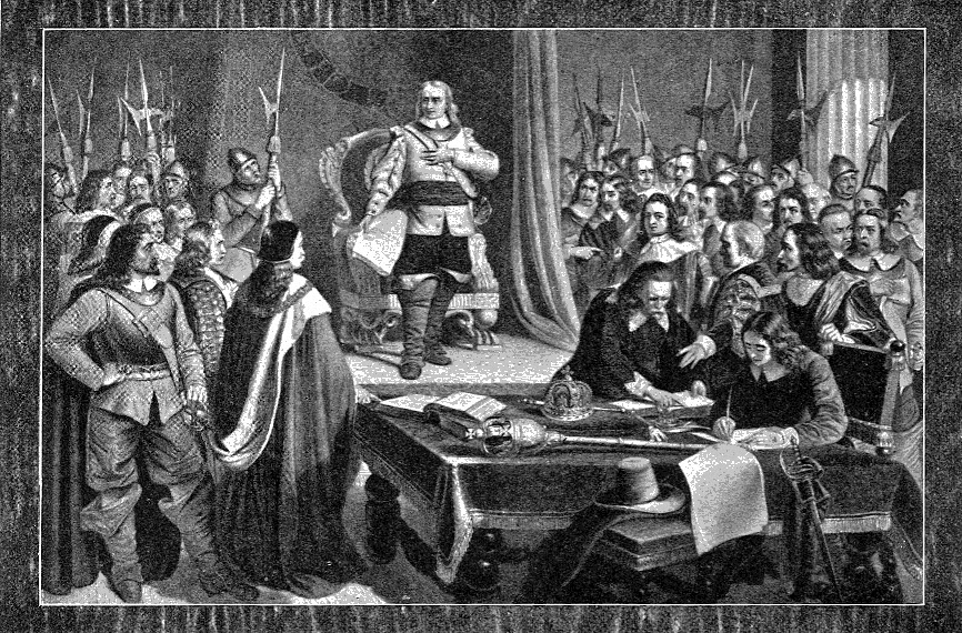 1649 англия. Оливер Кромвель 1653. Оливер Кромвель протекторат. Парламент Оливера Кромвеля. Оливер Кромвель в парламенте.