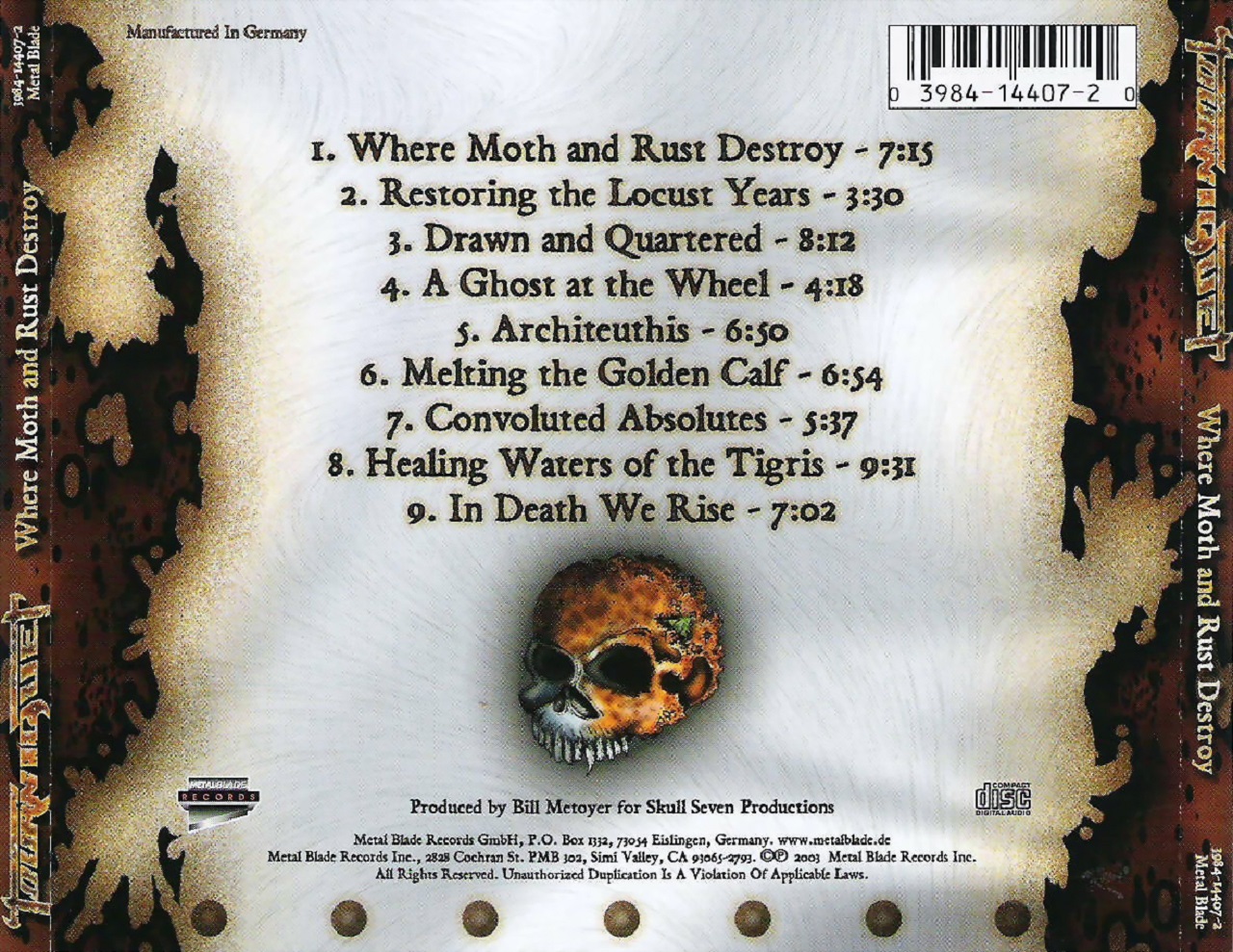 Cries from the Quiet World Tourniquet "Where Moth And Rust Destroy"