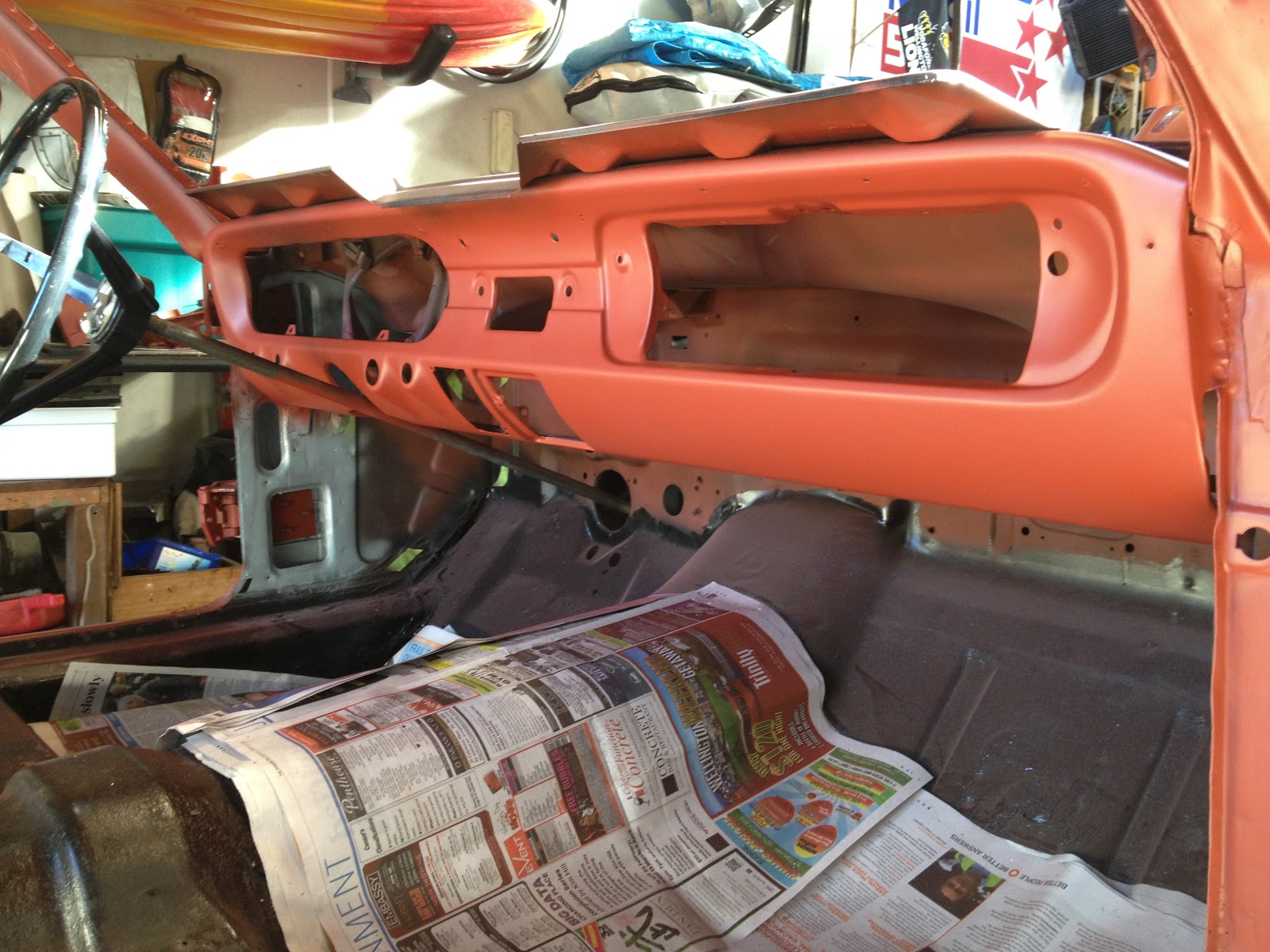 1965 Convertible Mustang Restoration Dash strip and paint