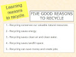 Five good reasons to recycle