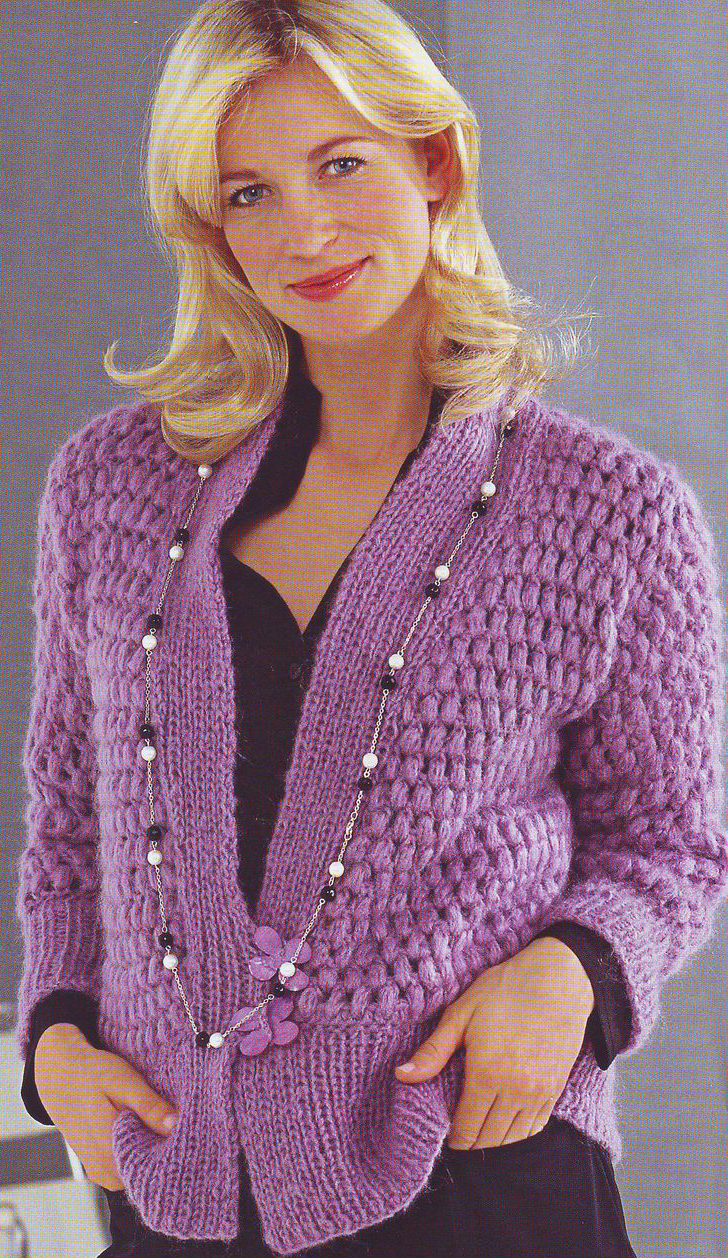 Tina's handicraft : lilac crochet jacket