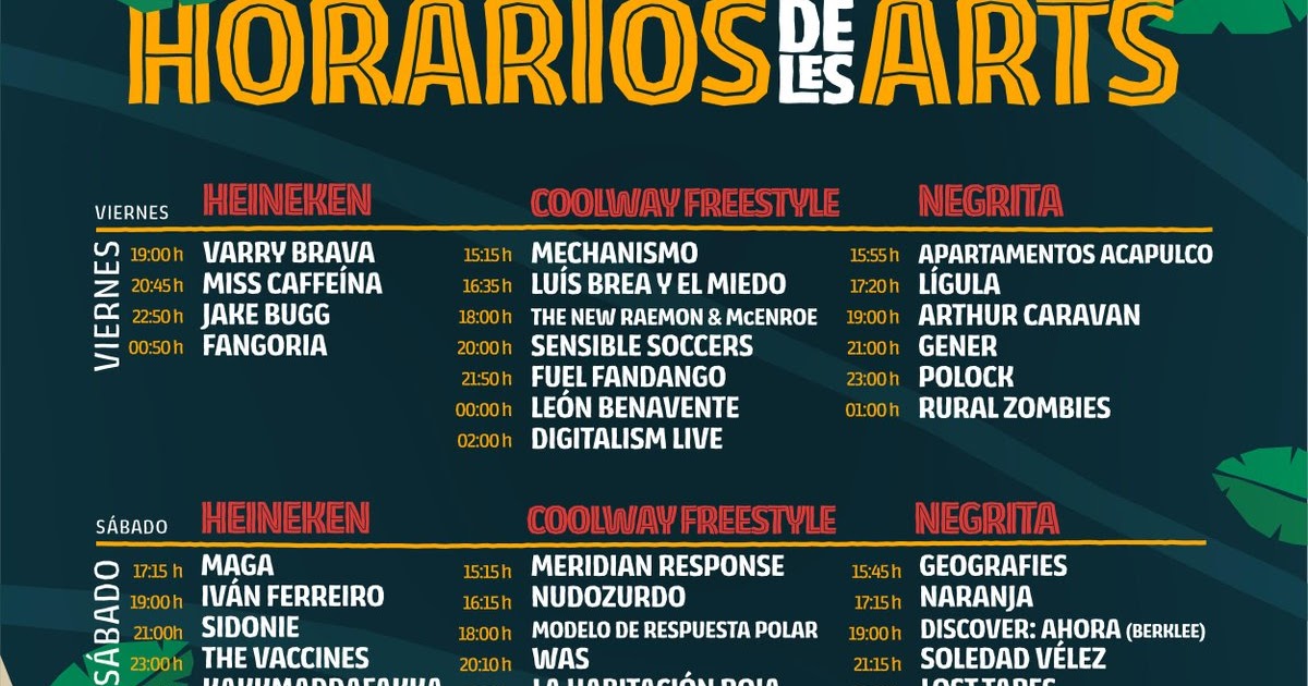 After Musiic Horarios del Festival de