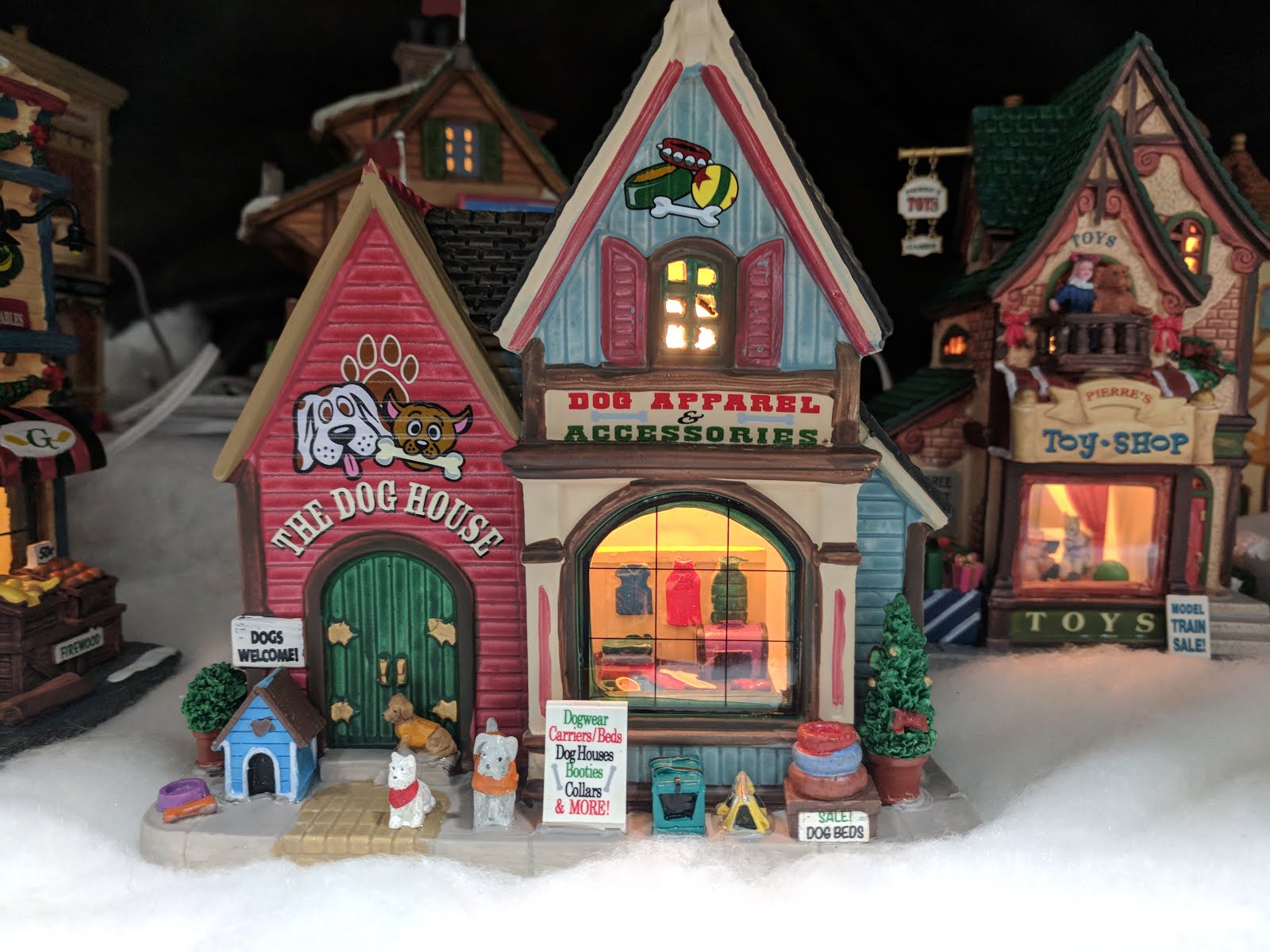 Christmas Village Dog 