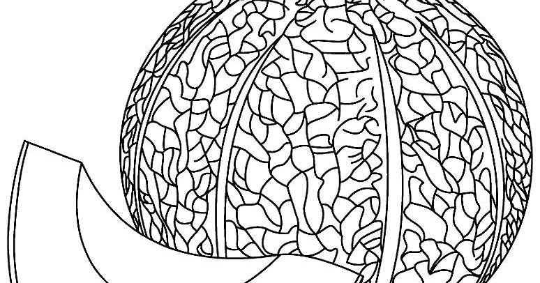 gambar mewarnai melon