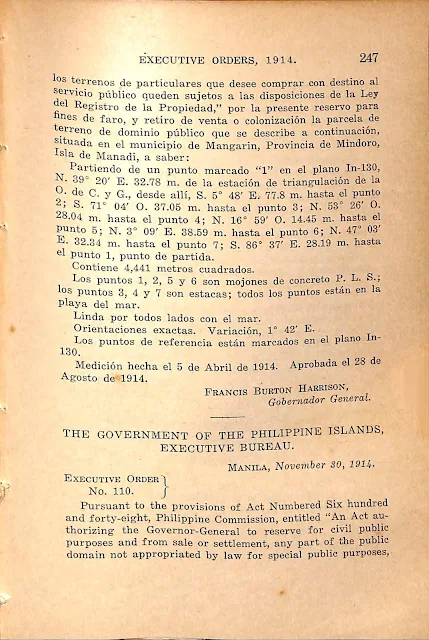 Executive Order series of 1914, English version. Executive Order series of 1914, English version.