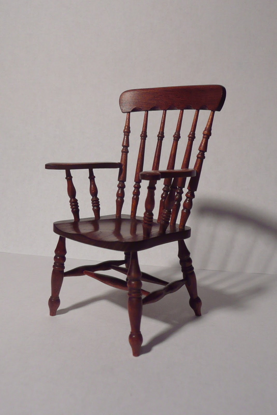 Amber's House Spindle Back Arm chair by Colin Bird... and a bit late / very early Christmas tree.