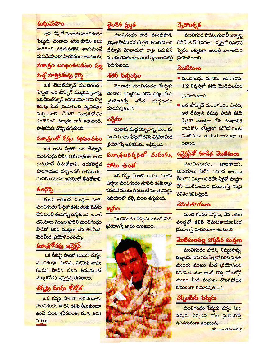 AYURVEDAM ఆయుర్వేదం MANCHI GANDHAM PODI ( CHANDANAM )( SANDAL WOOD