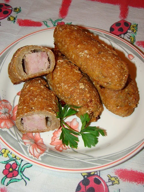 Rulouri coapte umplute cu carne - dukan style