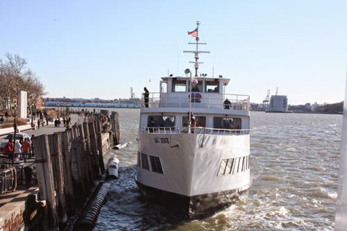 Boat to Liberty Island.
