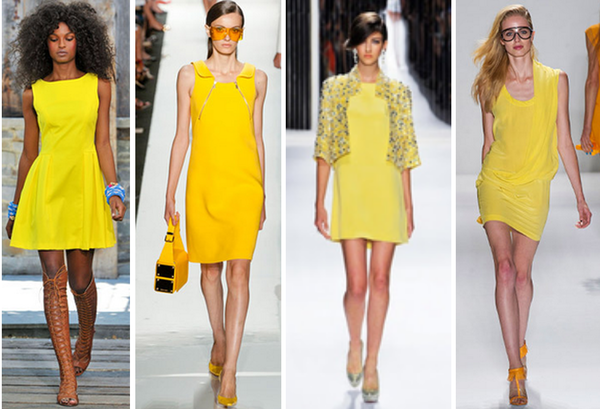 Yellow Dresses on the Runways of Skaist Taylor, Michael Kors, Jenny Packham, and Tracy Reese: