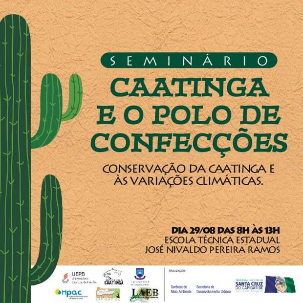 Seminário Caatinga e Polo de Confecções será realizado em Santa Cruz do Capibaribe