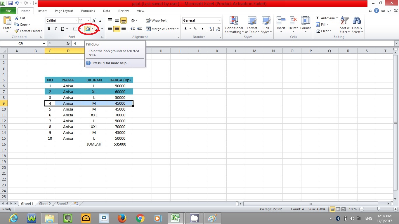 Tutorial format As table pada MS.excel