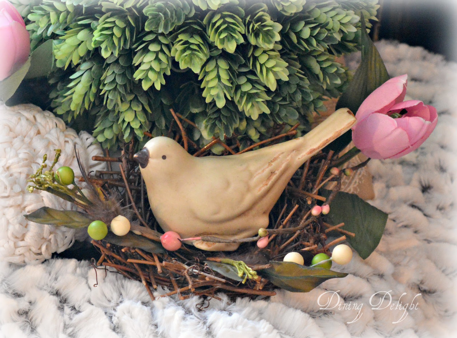 Dining Delight Easter Decor in a Trunk