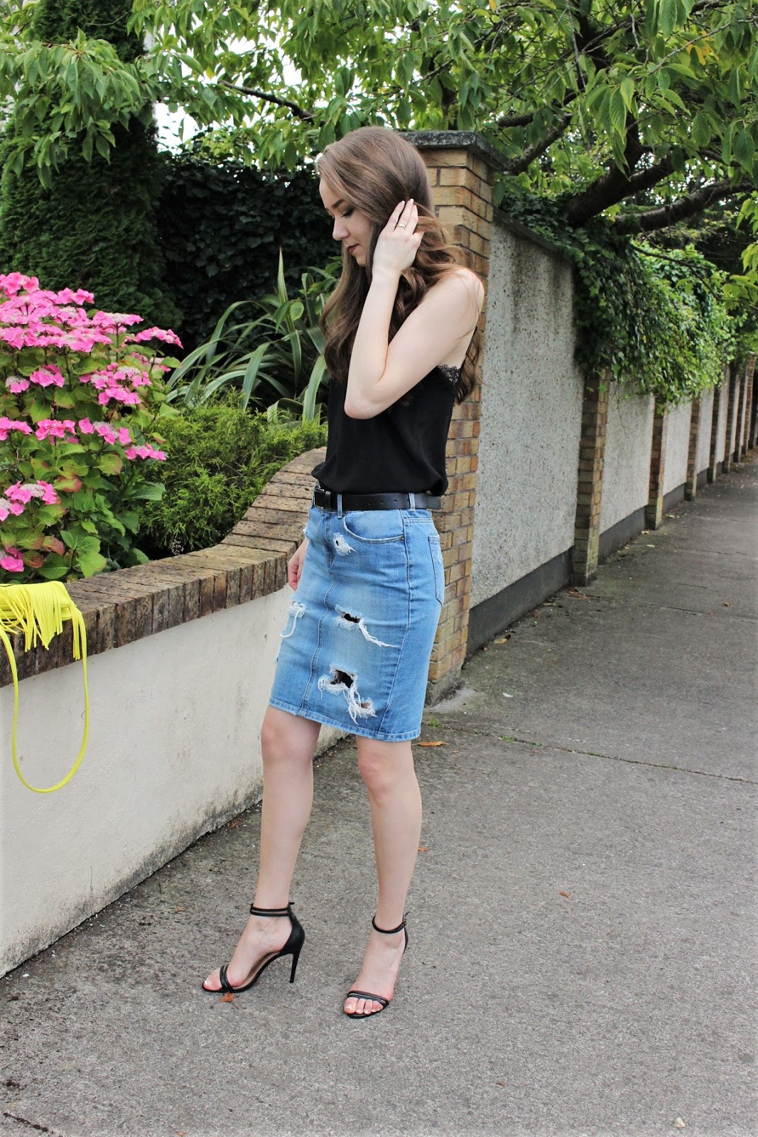 OOTD 54 How to Wear Denim Skirt and Lace Top Sinnamona