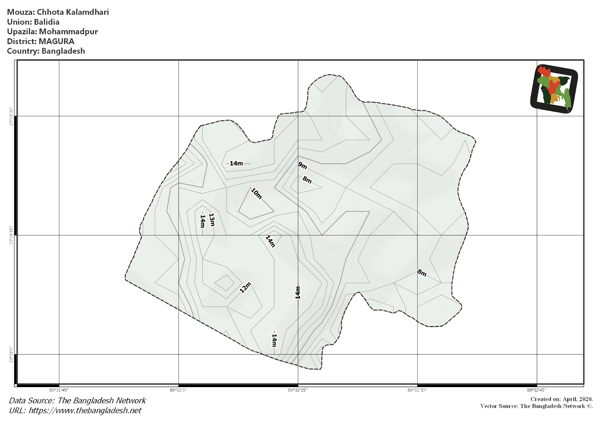 Map of Chhota Kalamdhari Mouza of Mohammadpur Upazila, MAGURA Map of Chhota Kalamdhari Mouza of Mohammadpur Upazila, MAGURA, Bangladesh.