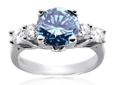 Design Wedding Rings Engagement Rings Gallery: Amazing Round Blue ...