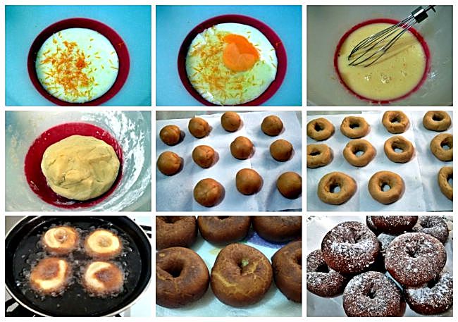 Preparación de las rosquillas de leche condensada