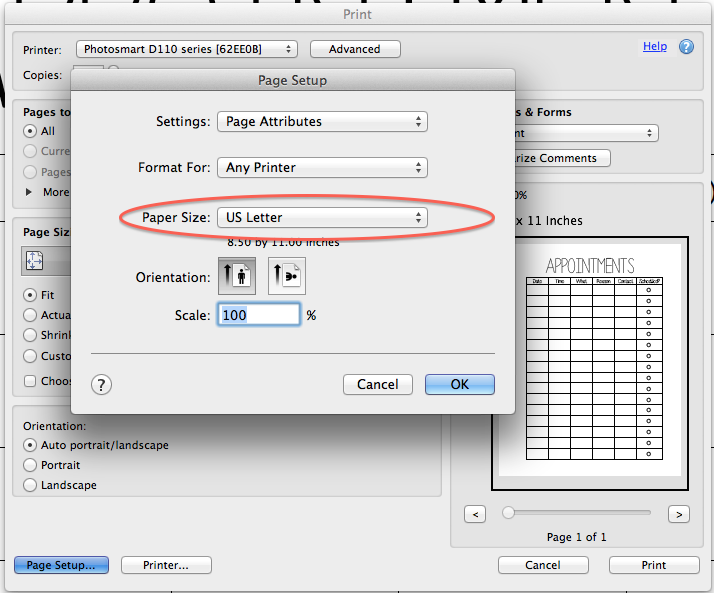 MsWenduhh Planning & Printable How to Print Filofax Inserts on Mac