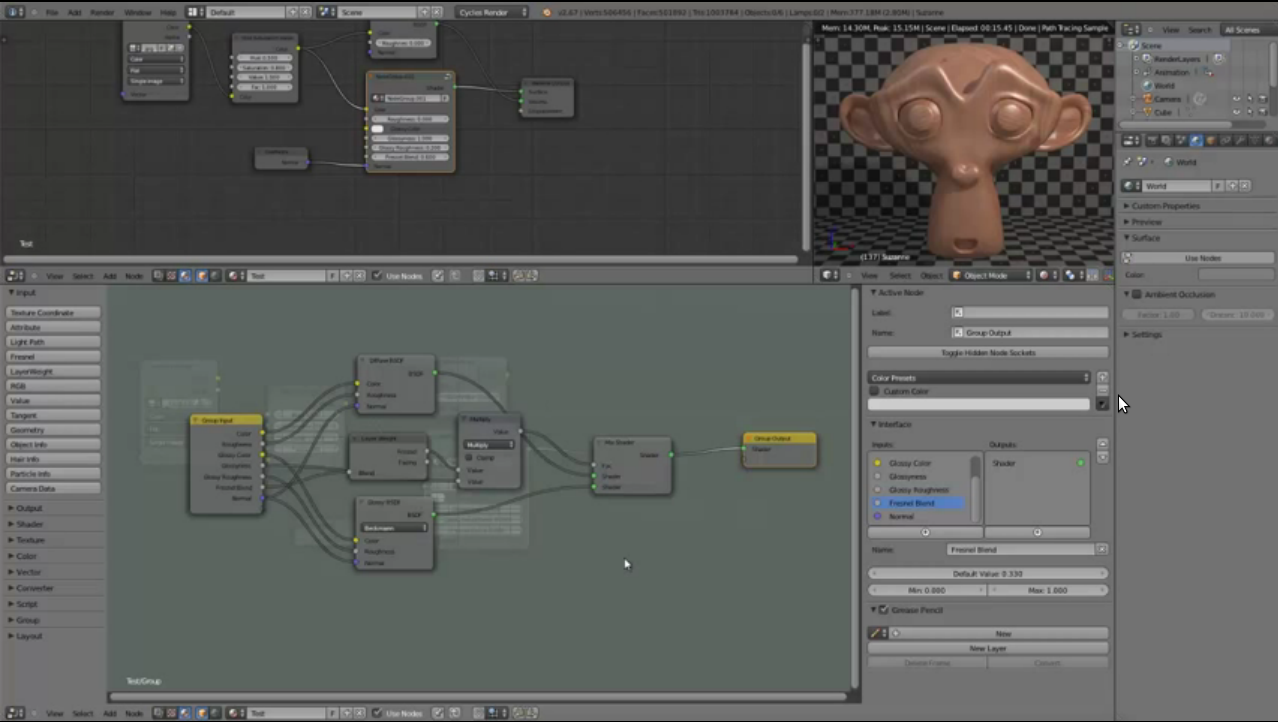 Blender-4d: Les Shaders avancés dans Blender Cycles