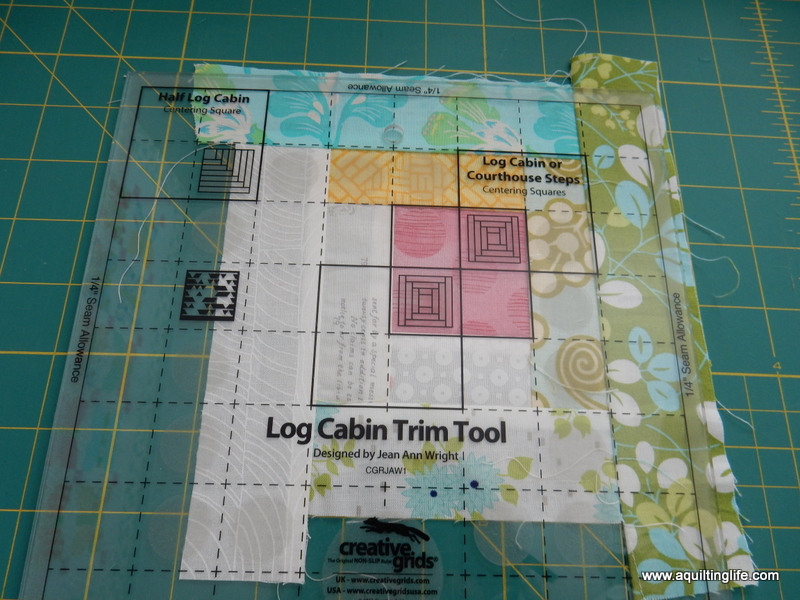 Log Cabin Trim Tool Tutorial A Quilting Life a quilt blog