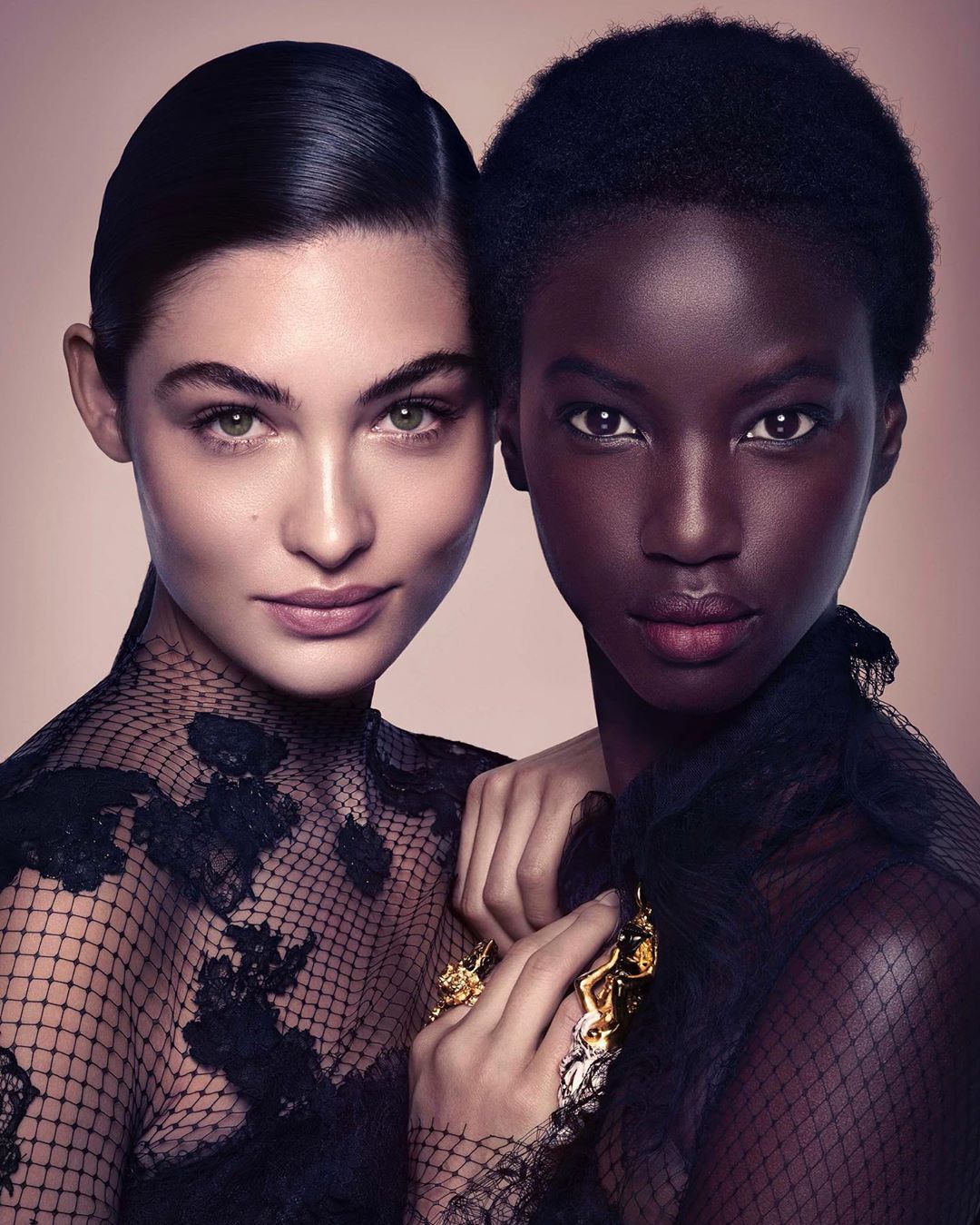 Anok Yai & Grace Elizabeth in Vogue Japan January 2020 by Nick Knight
