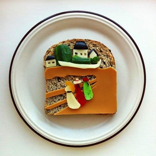 food art, toast project by Ida Skivenes art project ideas and craft ideas