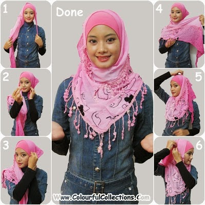 cara pakai shawl loose