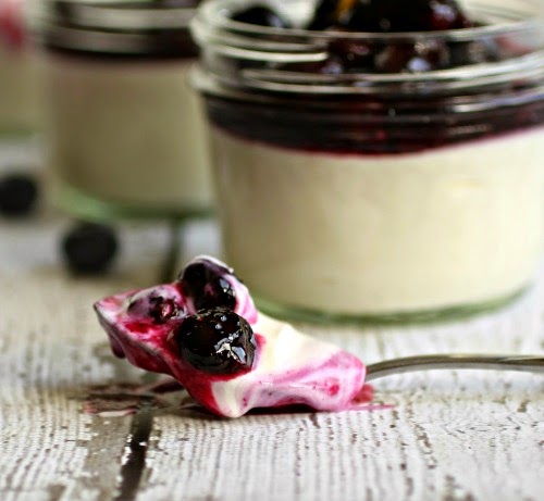 Goat Cheese Mousse with Blueberry Compote
