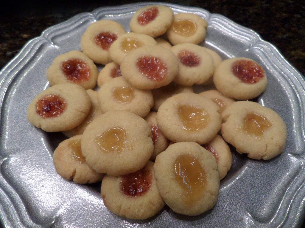 My Love Affair With Olive Oils Thumbprint "Butter" Cookies... also