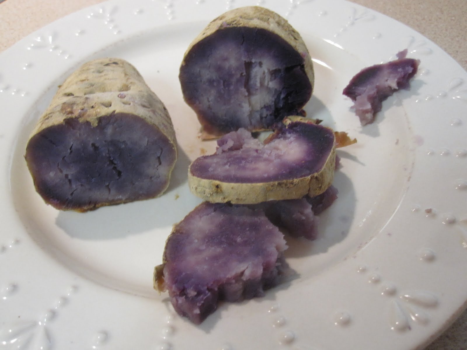 Cannundrums Baked Purple Yams or Okinawa Purple Potatoes
