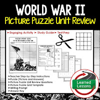 American History Picture Puzzles are great for TEST PREP, UNIT REVIEWS, TEST REVIEWS, and STUDY GUIDES, World War II