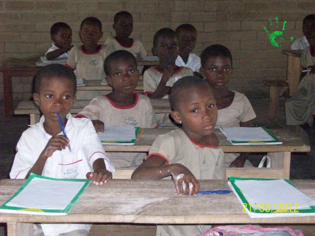 Classe della scuola primaria del villaggio di Atchanvé - Togo - Africa