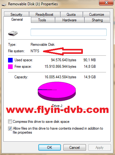 Flashdisk sudah berhasil dirunah dari FAT32 menjadi NTFS