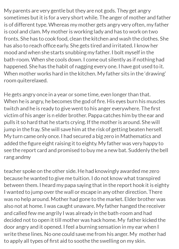 essay my parents