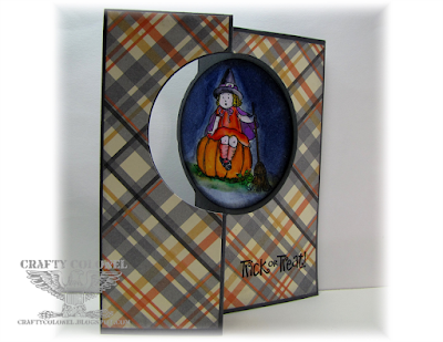 Crafty Colonel Donna Nuce, Stampin'Up! Thinlits Circle Card Die, Greeting Card Kids and Best of Halloween.  Halloween Card