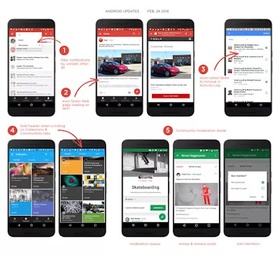 Google+ 7.3 pre-renders pages on WiFi, adds notification filtering, moderation tools, more