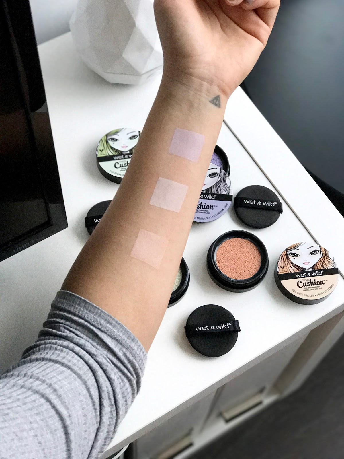 WET N WILD MEGACUSHION COLOR CORRECTORS REVIEW NANCY MAC