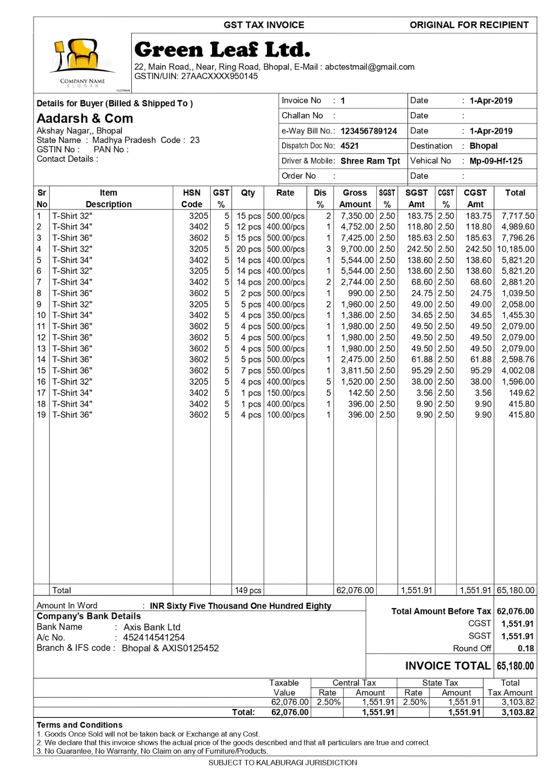 All Tally Invoice Format Sample's, Call Us (Whats App No.) 9407808553