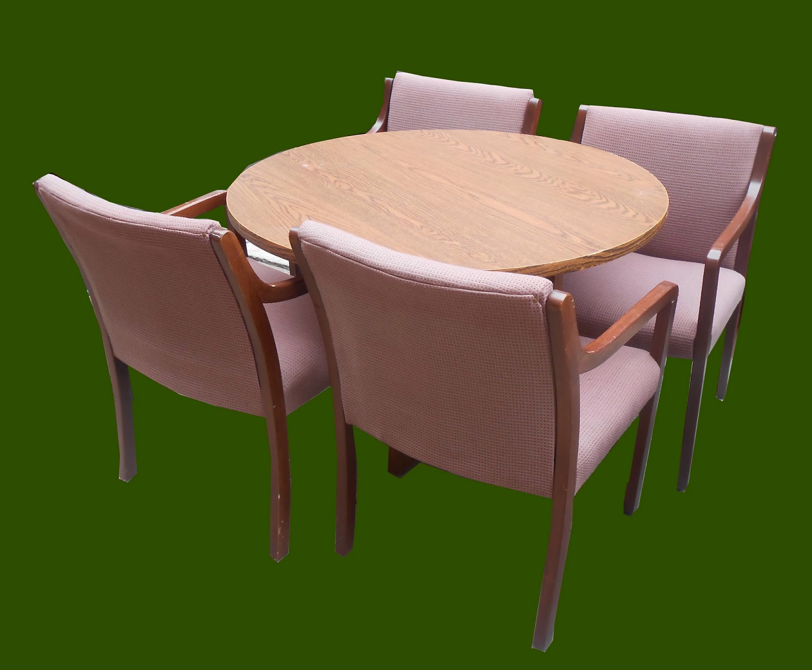 Uhuru Furniture & Collectibles Dining Table + 4 Arm Chairs SOLD