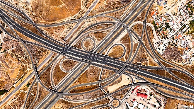 13. Spaghetti Junction (A-3 and M-50), Madrid, Spain - 17 Breathtaking Satellite Photos That Will Change How You See Our World