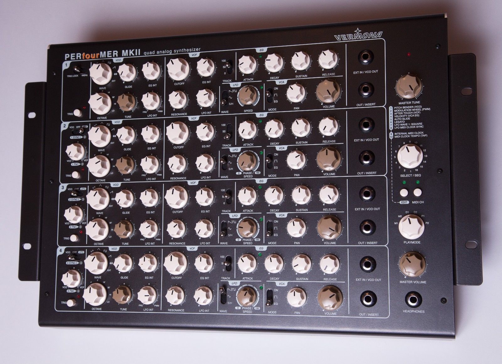 MATRIXSYNTH Vermona PERfourMER MKII w/ CV/Gate and Wood Side Panels