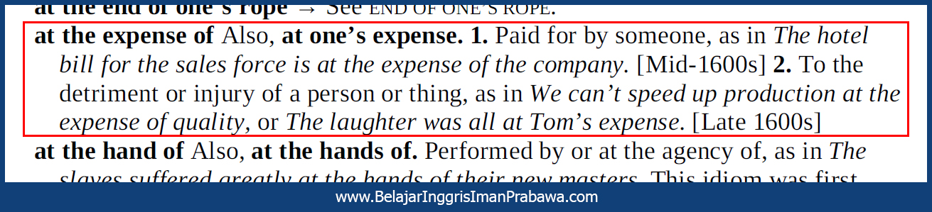 Arti At the Expense of