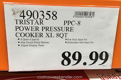 pressure xl power cooker tristar ppc costco 8qt deal