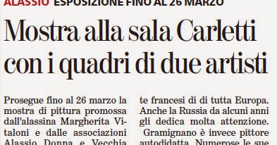 Alassiofutura Alassio Mostra Alla Sala Carletti Con I Quadri Di Due Artisti Gerry Scaccabarozzi E Vincenzo Gramignano L Iniziativa E Stata Promossa E Durera Sino Al Prossimo 26 Marzo Dalle Associazioni Alassio
